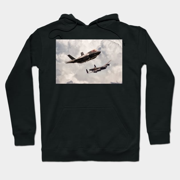 617 Then and Now Hoodie by aviationart